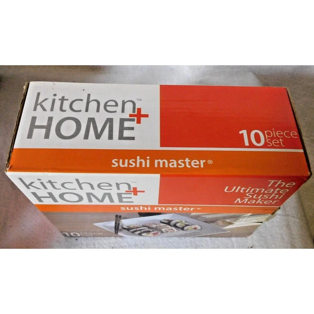 Kitchen + Home 10 Pc Sushi Master Ultimate Sushi Maker Kit Rice Roll Molds